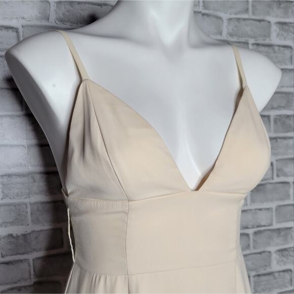 Fame and Partners Champagne Strappy Midi Dress, size 2 - Picture 4 of 5